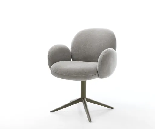 Jídelní židle Nube-Flex s područkami potahová látka Měkký šedá