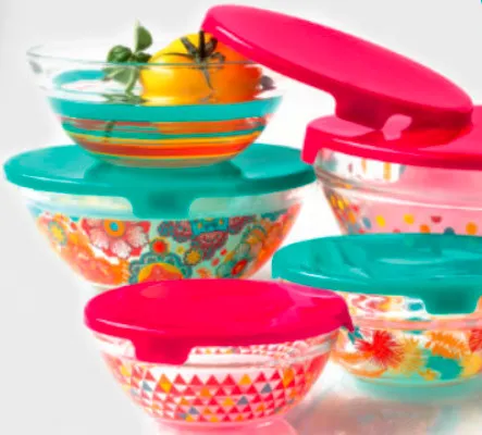 Sada skleněných misek