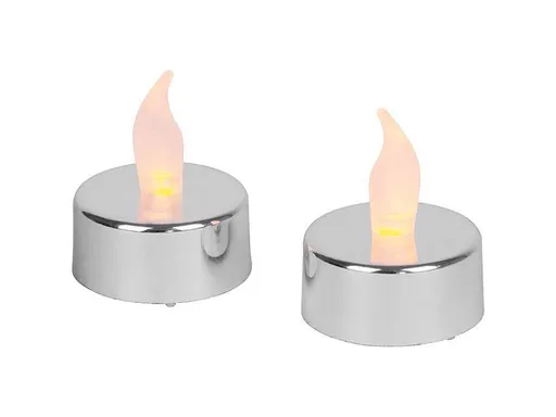Čajová LED svíčka MagicHome 2ks stříbrná