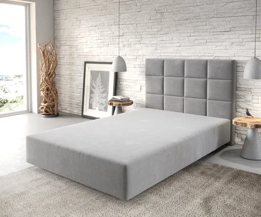 Boxspring postel Dream-Fine mikrovlákno šedá 120x200 cm