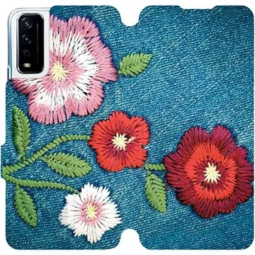 Flipové pouzdro na mobil Vivo Y11S - MD05P Džínové květy (5903516594559)