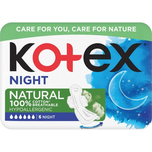 Kotex Natural Night vložky 6 ks