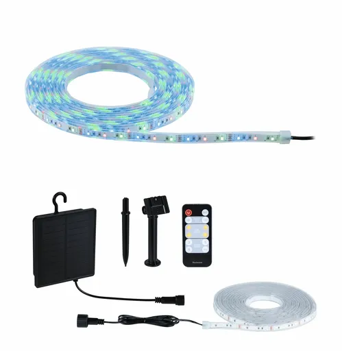 PAULMANN LED pásek solární vč. dálkový ovladač 5m IP44 3,2W 22lm/m 60 LEDs/m RGB