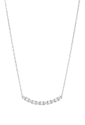 Brosway Něžný stříbrný náhrdelník se zirkony a perlami Infinite White Fancy FIW171