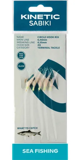 Kinetic návazec sabiki circle hook fishskin flash 130 cm - 6