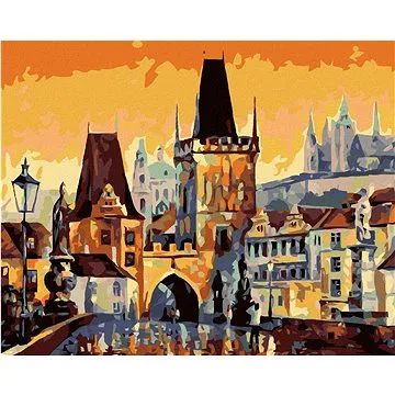 Diamondi - Diamantové malování - KARLŮV MOST, 40x50 cm, Vypnuté plátno na rám (603224B)
