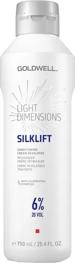 Goldwell Krémový peroxid pro šetrné zesvětlování vlasů Light Dimensions SilkLift 6% (Conditioning Cream Developer) 750 ml