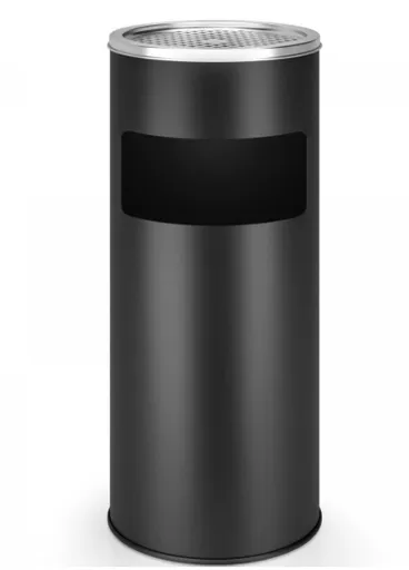 Jago 93427 Odpadkový koš s popelníkem, 17 l, černý