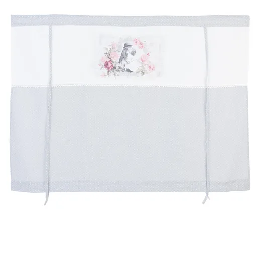 Šedá záclonka děti a růžičky - 120 * 90 cm Clayre & Eef