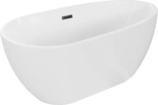 MEXEN/S Eos volně stojící vana 170 x 75, bílá, sifon a přepad černá 52471707500-70