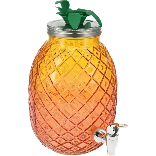 EH Nápojový dávkovač skleněný 4,5 l, oranžová