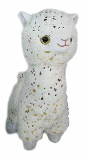 Plyšák Lama se třpytkama bílá – 29 cm