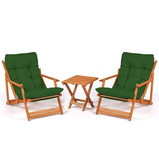 Garden Table & Chairs Set (3 Pieces) My007 - Green