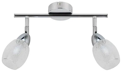 Nástěnná lampa 2X6W LED kulatá hlava chrom RICO