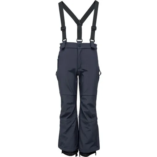 LOAP LONDUS Dětské lyžařské softshellové kalhoty, tmavě modrá, velikost 146-152