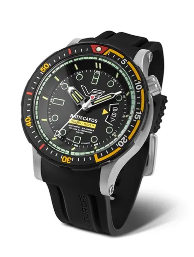 Vostok Europe Batiscafos Automatic NH35-511E767 - Černý silikonový řemínek