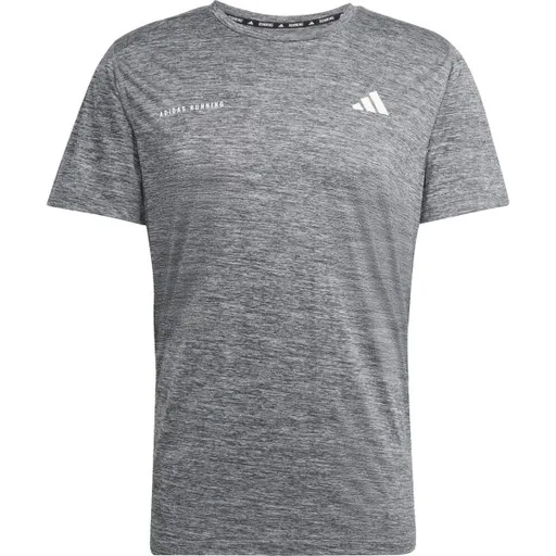 adidas OWN THE RUN MELANGE TEE M Pánské sportovní triko, tmavě šedá, velikost XXL
