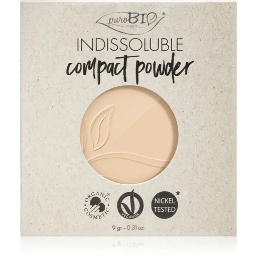 puroBIO Cosmetics Indissouble kompaktní pudr – náhradní náplň odstín T01 9 g