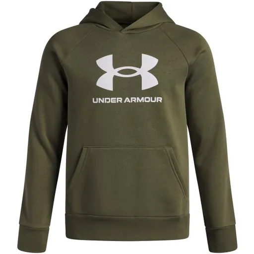 Under Armour RIVAL Chlapecká mikina, khaki, velikost M