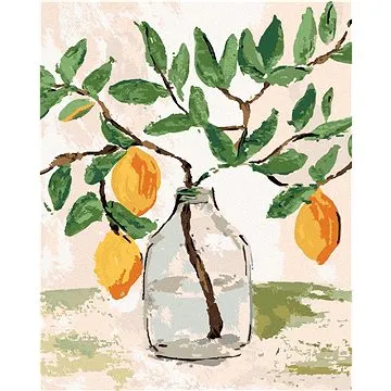 Citróny ve váze 2 (Haley Bush), 40×50 cm, bez rámu a bez vypnutí plátna (5018350)