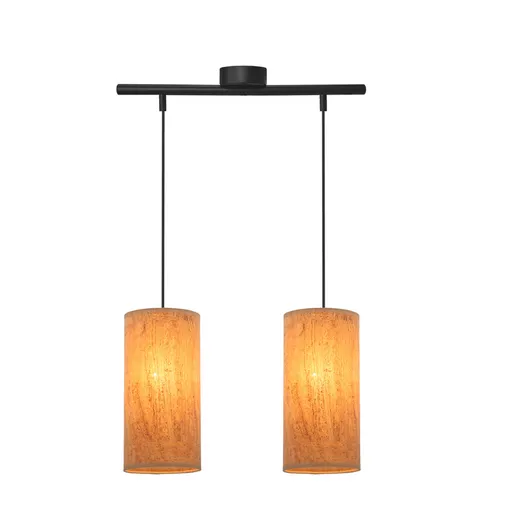 Závěsná lampa Aragona 2x60 e27 korkové stínidlo