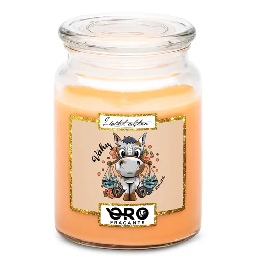 Svíčka Koňská znamení – váhy (Vůně svíčky: Tropické ovoce)