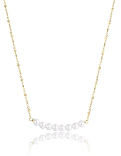 S'Agapõ Elegantní pozlacený náhrdelník s umělými perlami Wisdom SWI35