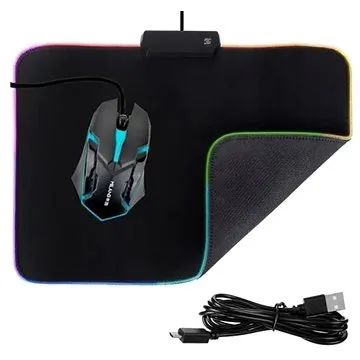 Malatec 12541 Podložka pod myš herní, podsvícená, látková (21685)