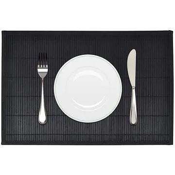 6 ks bambusových prostírání 30 × 45 cm černé