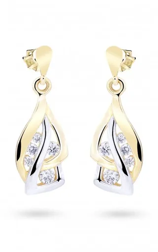 Cutie Diamonds Krásné náušnice ze žlutého zlata s diamanty DZ8045-30-00-X-1
