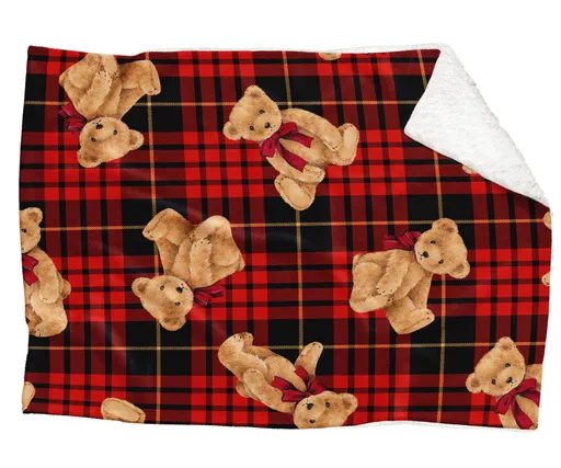IMPAR Fleecová deka Medvídci 150x120 cm (Rozměr : 200 x 140 cm, Podšití beránkem: ANO)