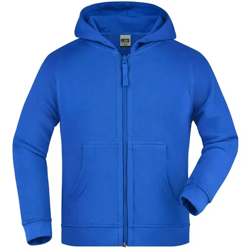 James & Nicholson (Daiber) Dětská mikina na zip s kapucí JN059k - Královská modrá | L