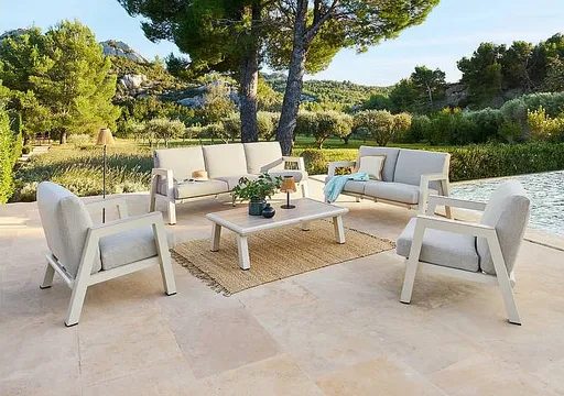 DEOKORK Hliníková sestava HELIOS pro 7 osob (ivory)