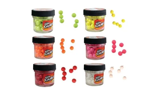 Berkley gumová nástraha gulp salmon eggs fluo 1 cm 16 g-žlutá