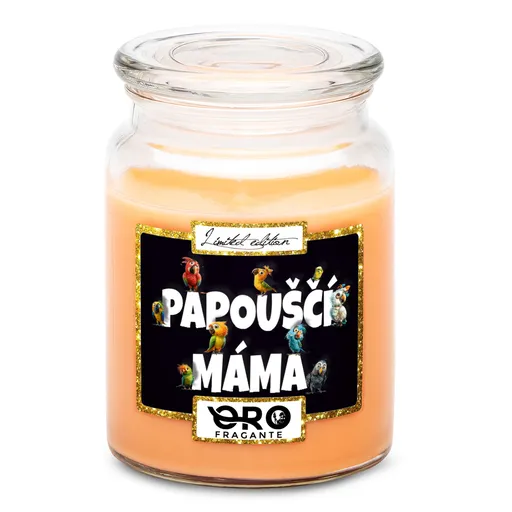 Svíčka Papouščí máma (Vůně svíčky: Tropické ovoce)