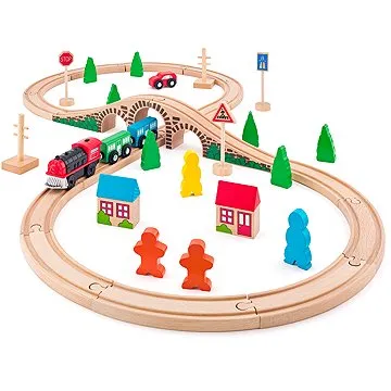 Woody Vláčkodráha osmička s el. mašinou (8591864911219)
