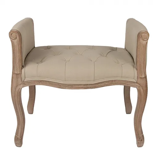 Béžovo-hnědá francouzská lavička Brocante uniq - 67*44*60 cm Clayre & Eef