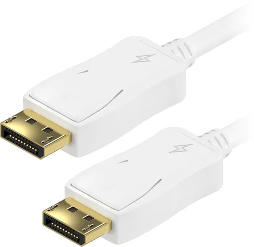 AlzaPower DisplayPort (M) na DisplayPort (M) propojovací stíněný 3m bílý (APW-CBDP130W)