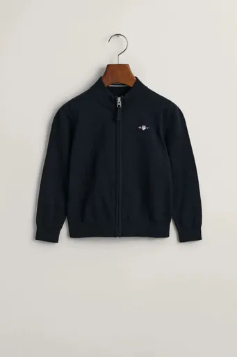 KARDIGAN GANT SHIELD COTTON ZIP CARDIGAN EVENING BLUE