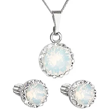 EVOLUTION GROUP 39352.7 bílá opál s krystaly Swarovski® (stříbro 925/1000; 3 g) (8590962394689)