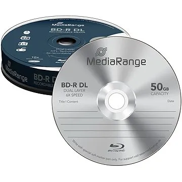 MEDIARANGE BD-R BLU-RAY 50GB 6x Dual Layer spindl 10ks (MR507)