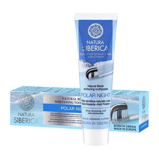 Natura Siberica Přírodní bělicí zubní pasta Polar Night (Natural Black Whitening Toothpaste) 100 g