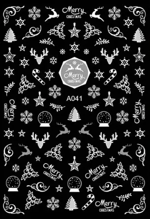 Samolepky na nehty - Vánoce A041