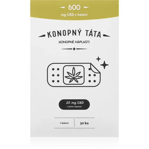Konopný táta Patches 600 mg CBD hřejivá náplast s CBD 30 ks