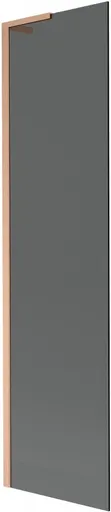 MEXEN/S Next L vanová zástěna FIX 50 x 150, grafit, měď kartáčovaná 895-050-000-03-40-65