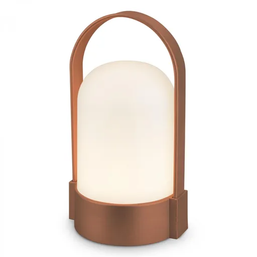 BRILONER Asa stolní lampička - 1W, 50lm, bezdrátová, LED, stmívatelné, teplá bílá, hnědá metalická 7544013