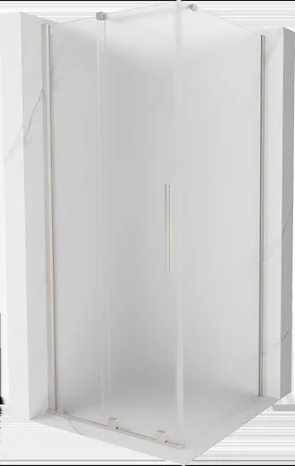 MEXEN/S Velar sprchový kout, posuvné dveře 120 x 120, dekor, nikl kartáčovaný 871-120-120-31-97