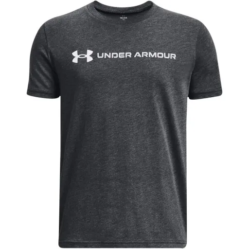 Under Armour WORDMARK Chlapecké triko, tmavě šedá, velikost M