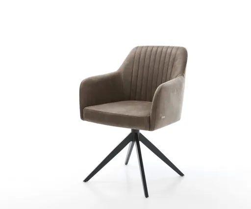 Jídelní židle Greg-Flex mikrovlákno taupe vintage křížová