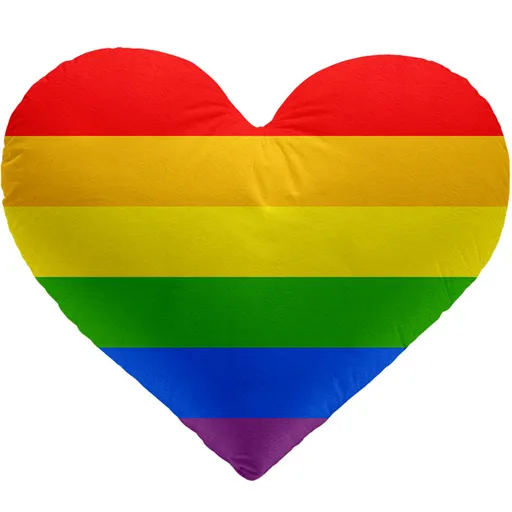 Polštářek srdcový LGBT Stripes